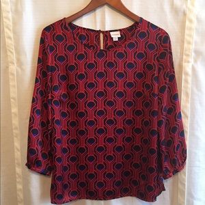 Medina Geometric Print Blouse